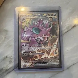 Pokemon Sv10 Destined Rivals Team Rocket's Nidoking ex Holo SIR 233/182 - Image 1