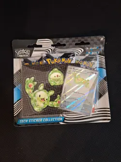 Pokemon Black Bolt SV10.5 3 Pack Tech Sticker Collection 2025 NEW - Image 1