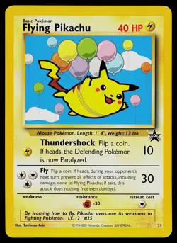 Pokemon Card - Flying Pikachu Wotc Black Star Promos 25 Promo - Image 1