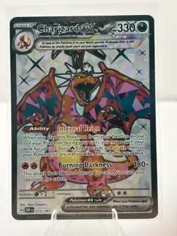 Charizard ex 215/197 Holo Ultra Rare Obsidian Flames Pokemon Near Mint - Image 1