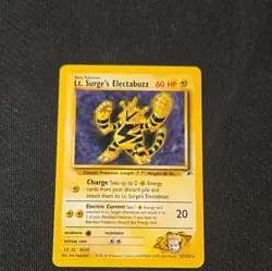 Pokemon TCG Lt. Surge's Electabuzz 027/132 Gym Heroes Rare Regular 60 HP - Image 1