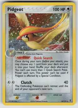 Pidgeot 10/112 Holo Rare FireRed & LeafGreen Pokemon Lightly Played - Image 1