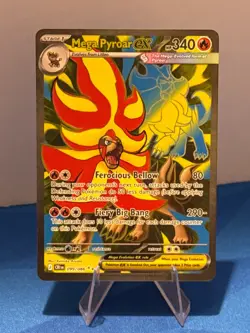 Mega Pyroar ex 099/086 Me04: Chaos Rising Ultra Rare Full Art Holo Pokemon TCG - Image 1