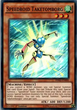 Yugioh Speedroid Taketomborg HSRD-EN006 1st Edition Super Rare NM - Image 1