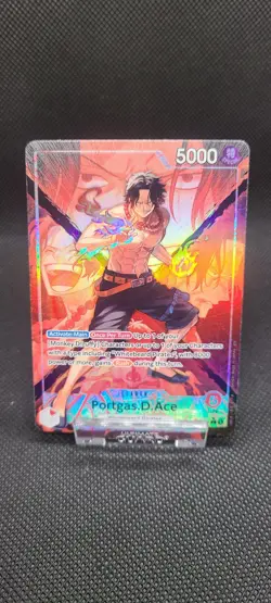 OP16-001 Portgas.D.Ace Leader Alt Art The Time To Battle One Piece TCG English - Image 1