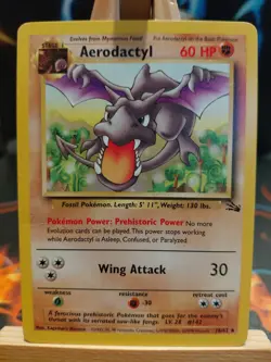 Pokemon TCG Aerodactyl Fossil Card 16/62 Regular Rare, LP Condition - Image 1