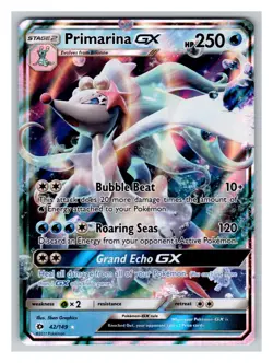 Primarina GX 42/149 MINT/NM Pokemon Cards SM Base Set Holo - Image 1