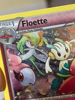 POKEMON FLOETTE XY139 PROMO BLACK STAR COSMOS HOLOFOIL WITH BIG SWIRL NM CARD - Image 5