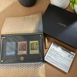 YuGiOh TCG 25th Anniversary Stainless Steel Egyptian God Cards Commemorative - Image 1