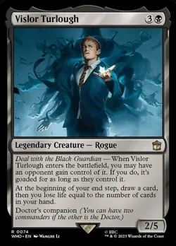 Vislor Turlough NM Doctor Who MTG Magic The Gathering Black English Card - Image 1