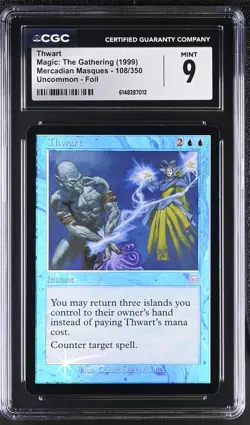 THWART Mercadian Masques Foil CGC 9 MTG [Nostalgium] - Image 1