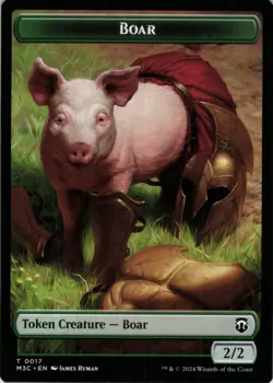 MTG Hydra (Ripple Foil) // Boar Double-Sided Token Foil NM MH3 Commander - Image 2