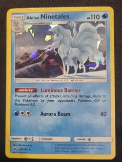 Alolan Ninetales - 28/147 (Cracked Ice Holo) 028/147 Deck Exclusives Pokemon TCG - Image 1