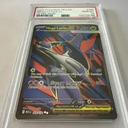 2025 Pokemon MEG EN Ultra Rare #163 Mega Latias Ex PSA 10 Cracked Slab - Image 4