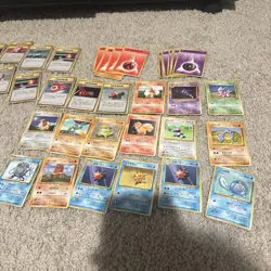 150 Vintage Japanese Pokemon Cards Lot (holos, heros, fossil, mixed) - Image 3