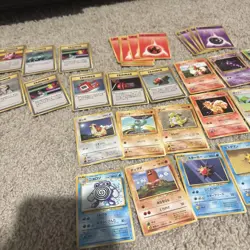 150 Vintage Japanese Pokemon Cards Lot (holos, heros, fossil, mixed) - Image 4