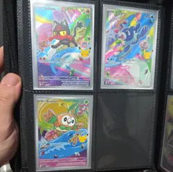 Pokemon First Partner Illustration Collection Series 1 Alola RowletLittenPopplio - Image 1