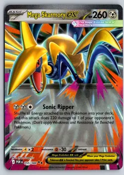 Mega Skarmory ex 055/088 Double Rare Perfect Order Pokemon Near Mint - Image 1