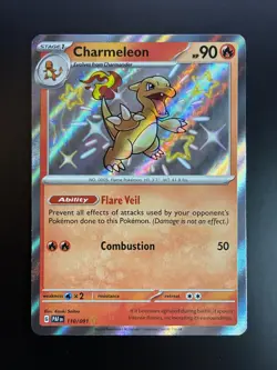 Charmeleon - 110/091 - Shiny Rare English Pokemon Paldean Fates - Image 1