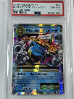 POKEMON TCG - XY EVOLUTIONS - M BLASTOISE EX 22/108 - PSA 10 - Image 1