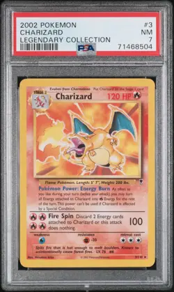 CHARIZARD Legendary Collection #3 PSA 7 Vintage Pokemon - Image 1