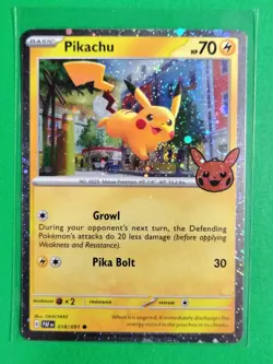 Pokemon TCG Halloween Trick Or Trade 2024 Pikachu #18/91 Cosmos Common - Image 1