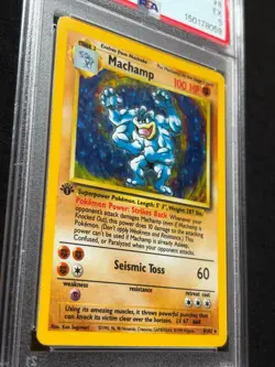 1999 Pokemon Base Set Machamp Holo 1st Edition PSA 5 – WOTC Vintage - Image 2