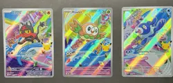 Pokemon TCG - First Partner Illustration Collection, Series 1 Gen 7 Starters Set - Image 1