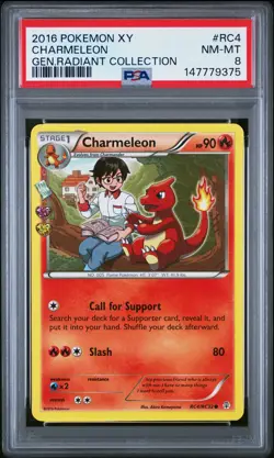 2016 POKEMON XY GENERATIONS RADIANT COLL #RC4 CHARMELEON PSA 8 - Image 1
