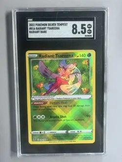 2022 Pokemon Silver Tempest Radiant Tsareena #016 SGC 8.5 NM/MT+ Radiant Rare - Image 1