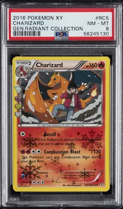 2016 POKEMON XY GENERATIONS RADIANT COLLECTION #RC5 CHARIZARD PSA 8 - Image 1