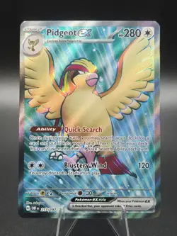Pidgeot ex 217/197 SV03: Obsidian Flames Holo Pokemon TCG - NM - Image 1