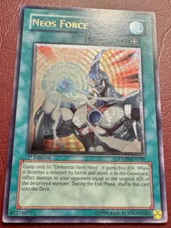 Neos Force STON-EN039 1st Edition Ultimate Rare GX Era Yu-Gi-Oh! LP - Image 4