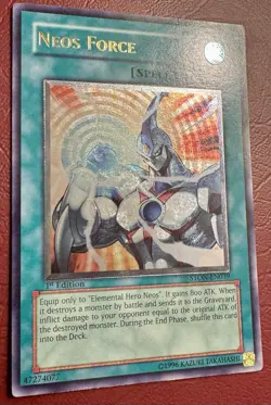 Neos Force STON-EN039 1st Edition Ultimate Rare GX Era Yu-Gi-Oh! LP - Image 5