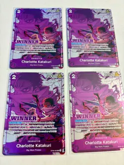 4x Playset Charlotte Katakuri Winner Pack 2025 Vol 3 One Piece Promo OP08-062 NM - Image 1