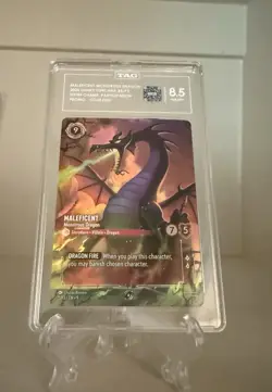 Ravensburger Disney Lorcana Maleficent Monstrous Dragon Promo Foil 5/P3 TAG 8.5 - Image 1