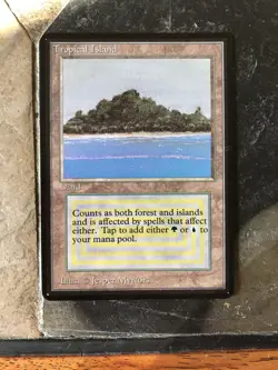 MTG - Tropical Island -Beta - Legacy - Reserved - Altered - Watch Item Video ^_^ - Image 1