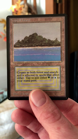 MTG - Tropical Island -Beta - Legacy - Reserved - Altered - Watch Item Video ^_^ - Image 2