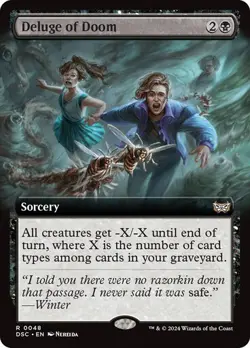 Deluge of Doom (Extended Art) Commander: Duskmourn: House of Horror MTG MAGIC - Image 1