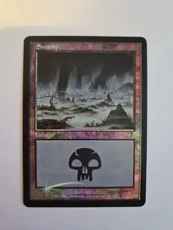 Magic the Gathering MTG Swamp (347) 7th Edition Foil NM - Image 1