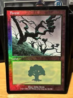 Foil Forest 7th Edition MTG NM - Image 1