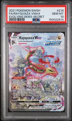 2021 POKEMON SWORD & SHIELD EVOLVING SKIES SECRET FULL ART/RAYQUAZA VMAX PSA 10 - Image 1