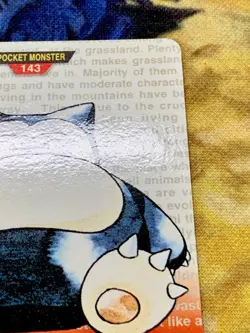 Pokemon Japanese Snorlax Bandai Carddass Vending 1996 Red No. 143 #3091 - Image 4