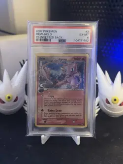 Pokemon TCG Mew Delta Species 3/17 POP Series 5 Holo PSA 6 Inverted Back - Image 1