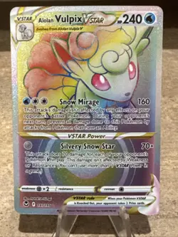 Pokemon TCG Alolan Vuplix VSTAR 197/195 NM Rainbow Secret Rare - Image 1