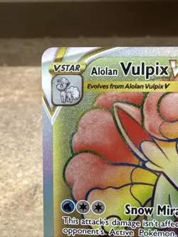 Pokemon TCG Alolan Vuplix VSTAR 197/195 NM Rainbow Secret Rare - Image 2