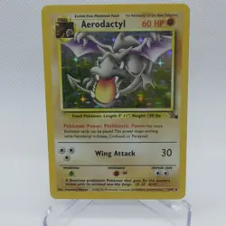 Aerodactyl Fossil Unlimited Holofoil 1/62 Pokemon TCG - Image 1