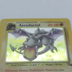 Aerodactyl Fossil Unlimited Holofoil 1/62 Pokemon TCG - Image 3