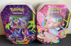 Pokemon Mega Moonlit Tin Mega Clefable & Gengar (Set of 2 Tins) Factory Sealed - Image 1