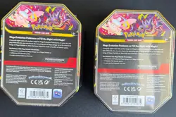 Pokemon Mega Moonlit Tin Mega Clefable & Gengar (Set of 2 Tins) Factory Sealed - Image 2